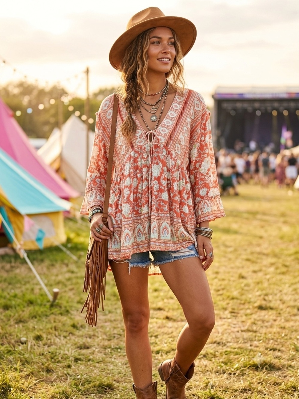 Free People Moonlight Dance Tunic Boho Peasant Floral Festival Cottagecore Small